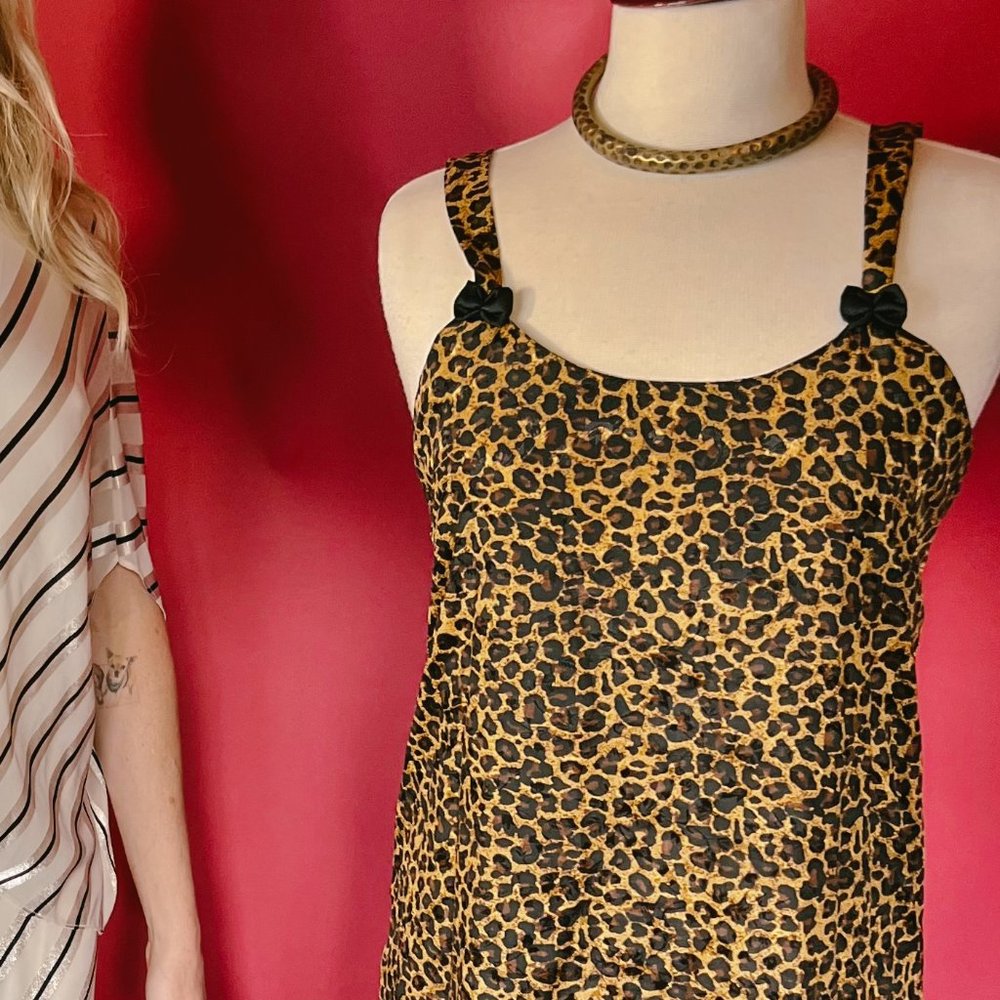 Vintage Leopard Slip Dress